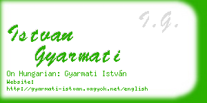 istvan gyarmati business card