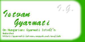 istvan gyarmati business card